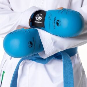 TOKAIDO KARATE RUKAVICE / CHRÁNIČE WKF - KANJI - MODRÉ